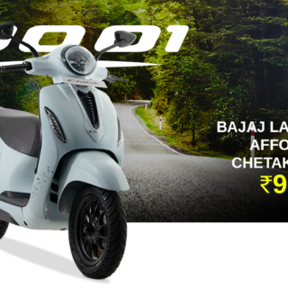 Bajaj Launches Affordable Chetak 3001 Electric Scooter at Rs. 99,990